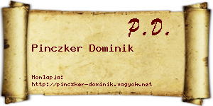 Pinczker Dominik névjegykártya